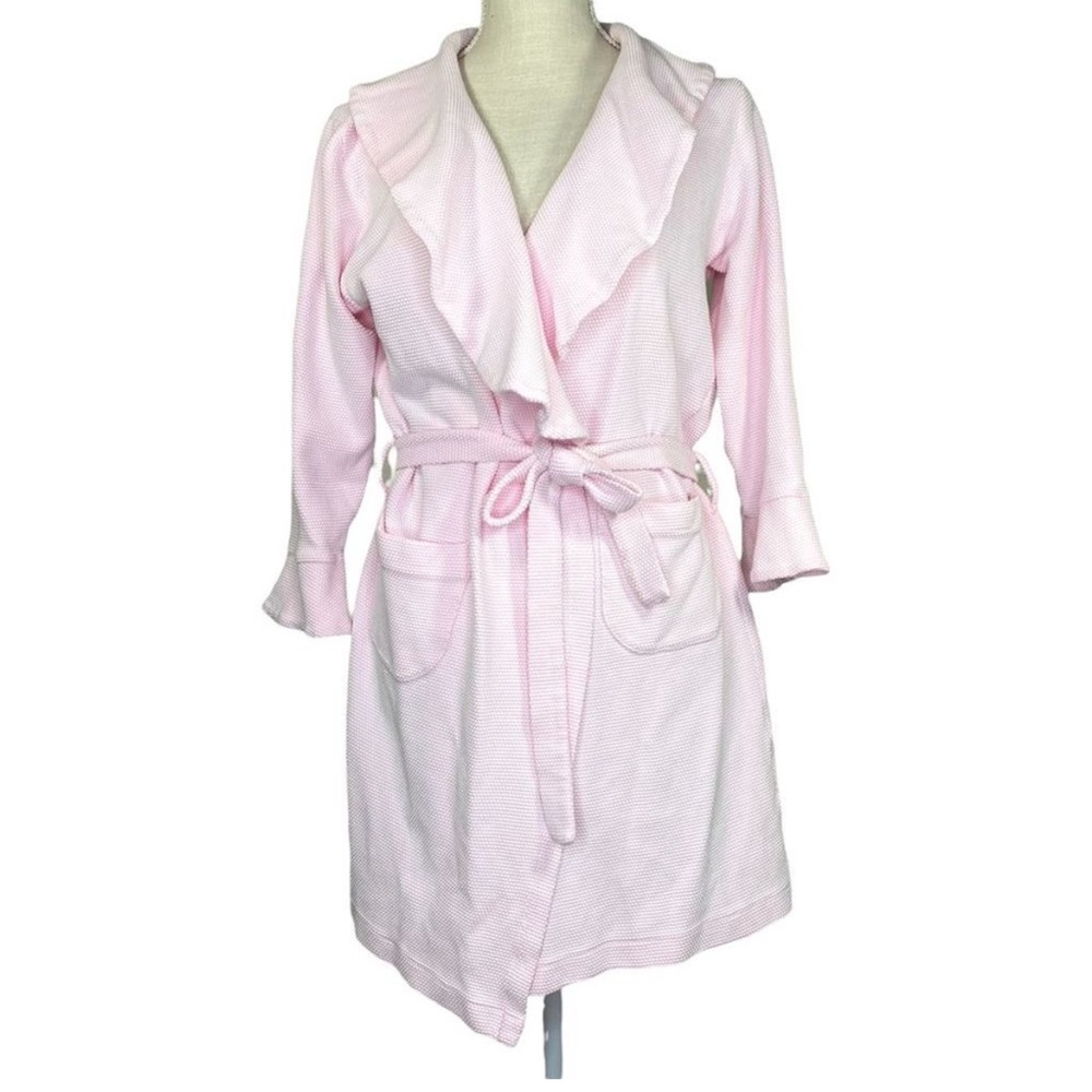 Bella Pima Cotton Robe‎ Waterfall Ruffle Bubblegum Pink Medium